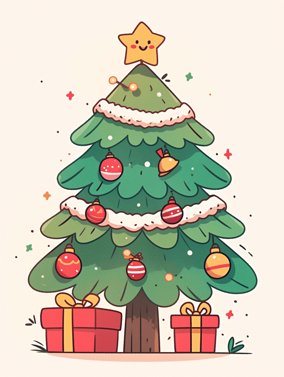 Christmas Tree Show original repeating artwork
