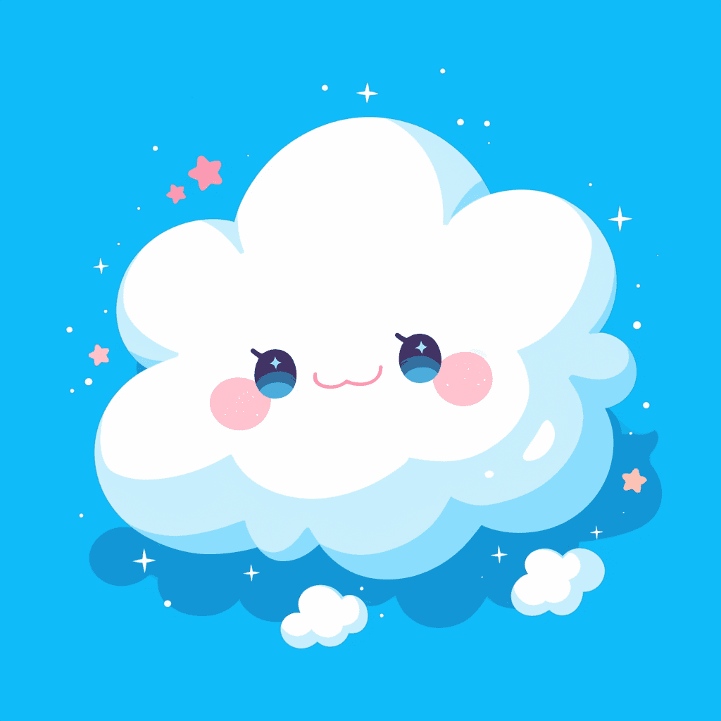 Cartoon Cloud Squad original repeating artwork
