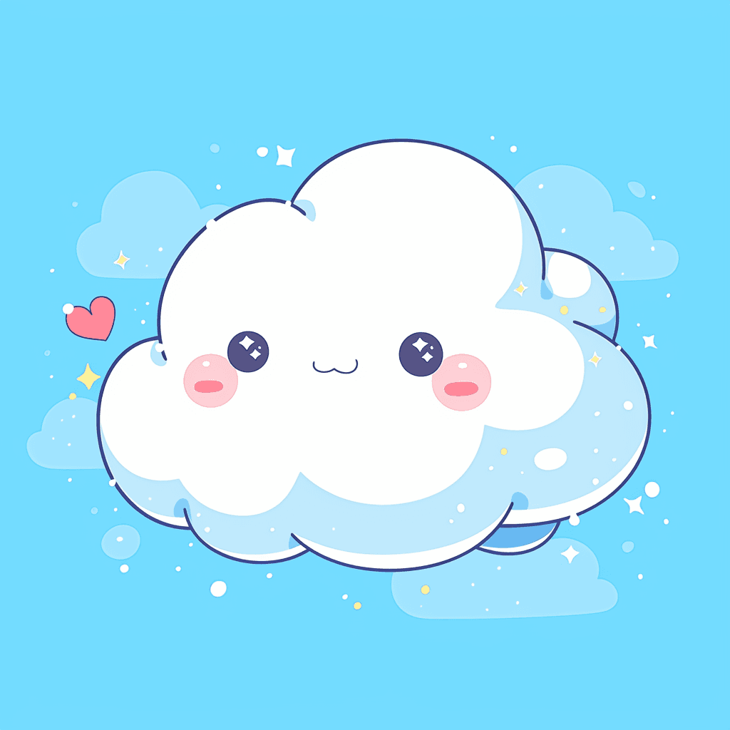 Cartoon Cloud 028 original repeating artwork