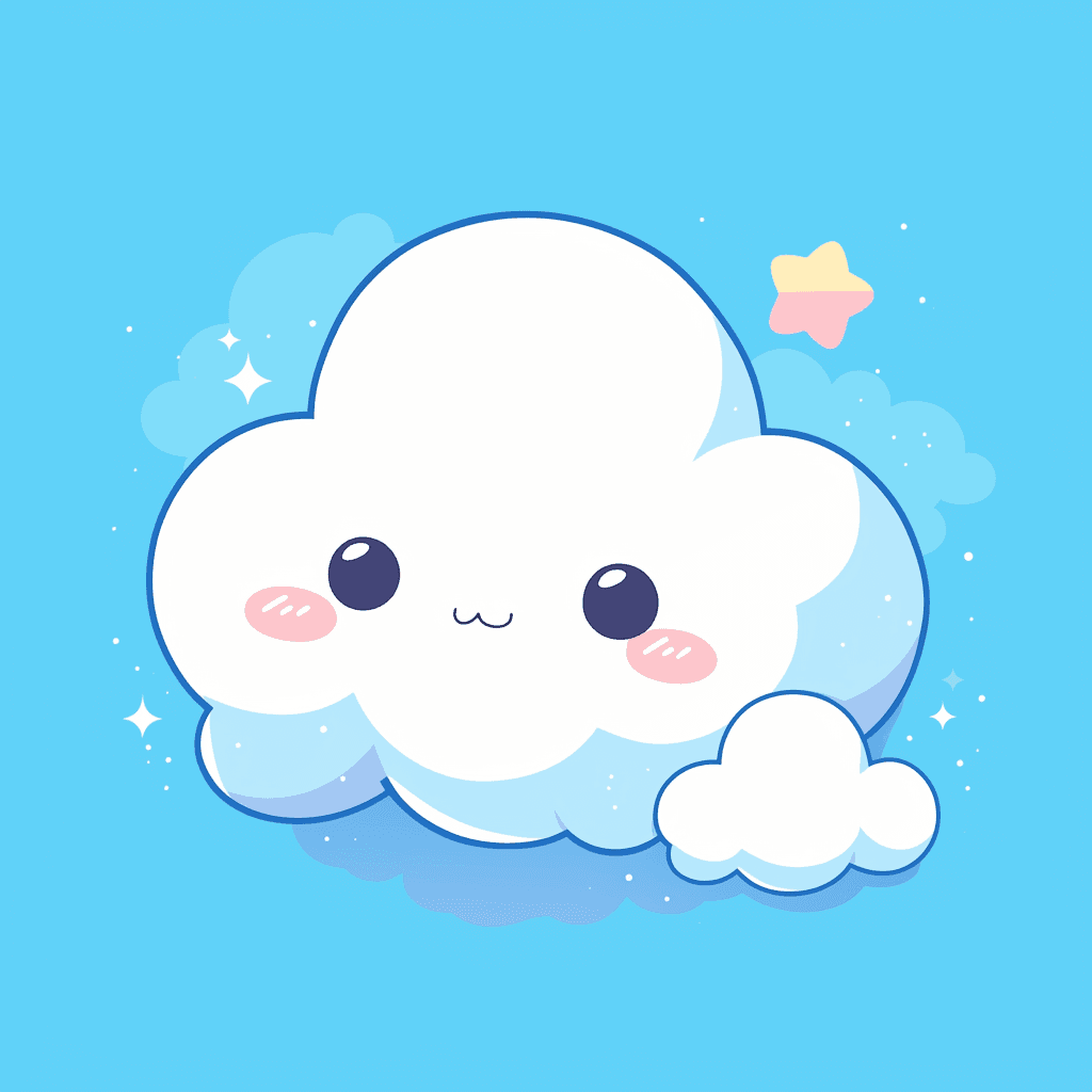 Cartoon Cloud Jam original repeating artwork