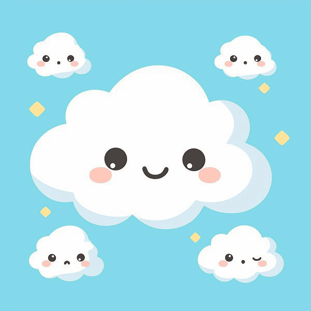 Cartoon Cloud Crew original repeating artwork