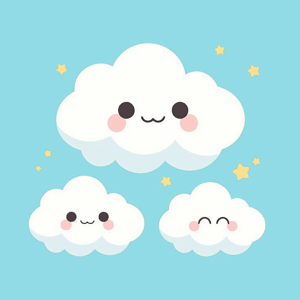 Cartoon Cloud 011 original repeating artwork