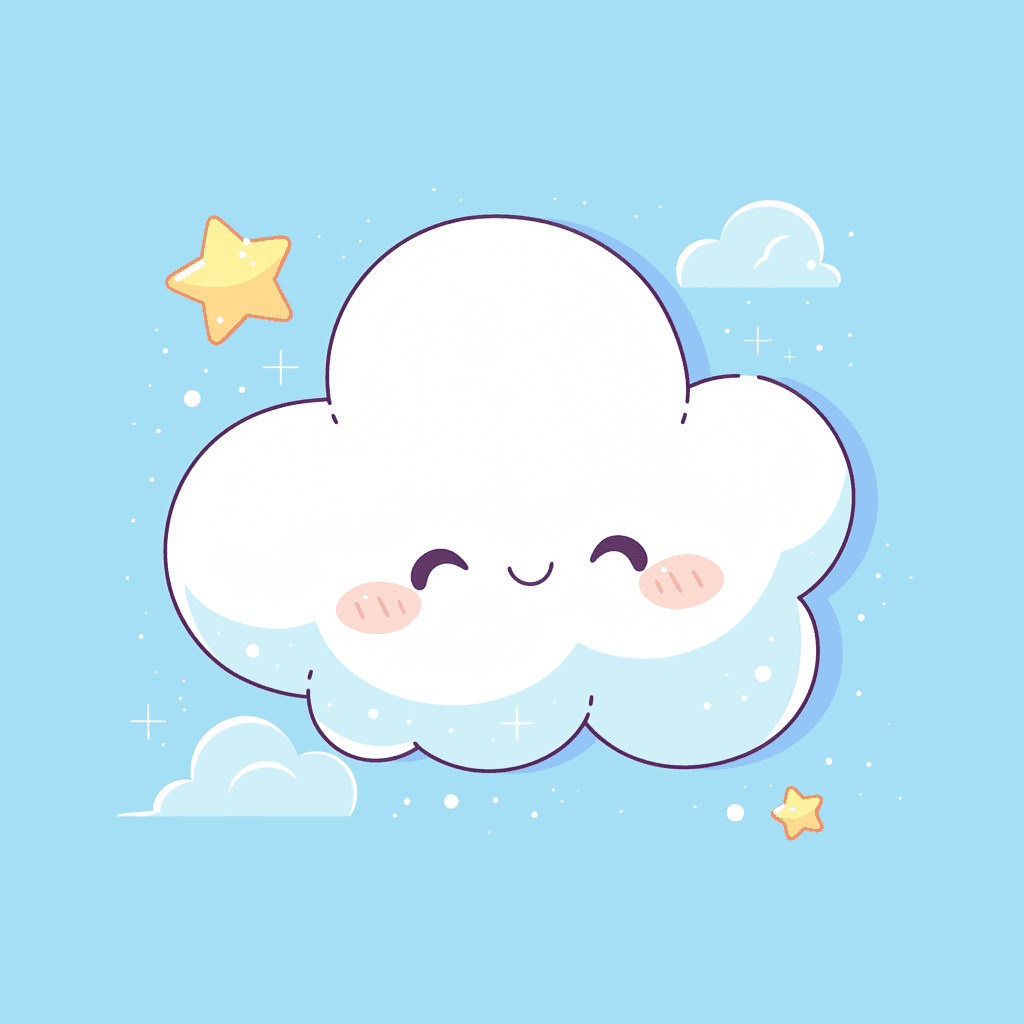 Cartoon Cloud 027 original repeating artwork