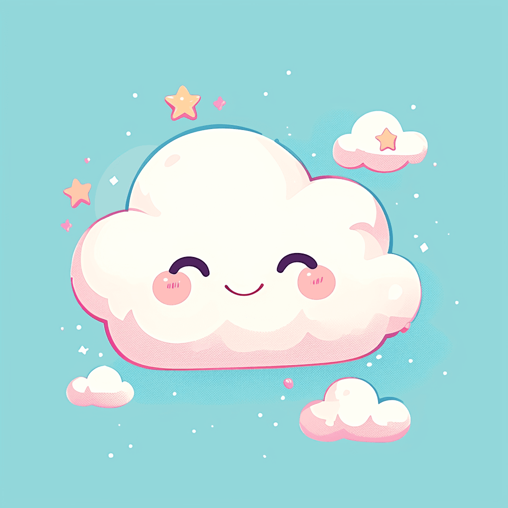 Cartoon Cloud 004 original repeating artwork