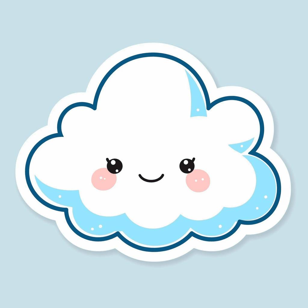 Cartoon Cloud 018 original repeating artwork