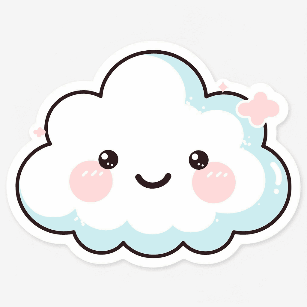 Cartoon Cloud Festival original repeating artwork