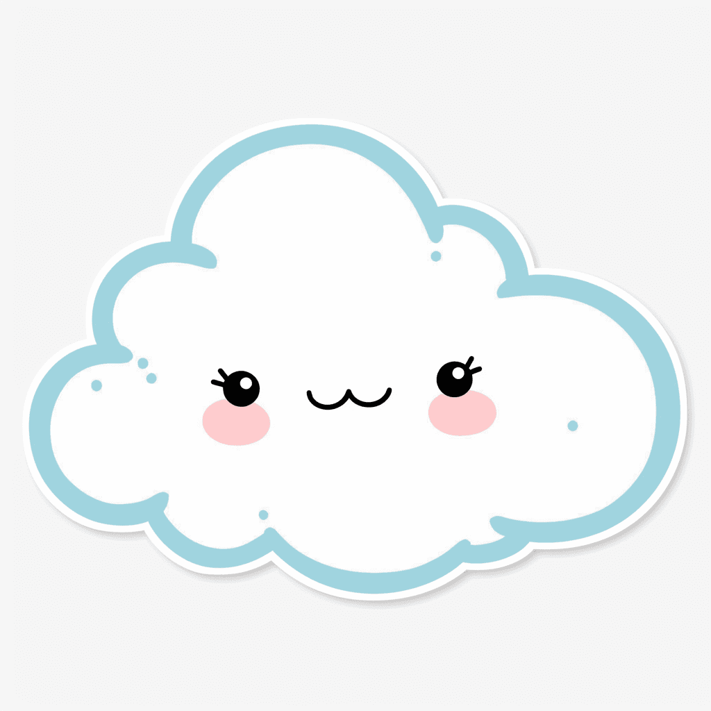 Cartoon Cloud Carnival original repeating artwork
