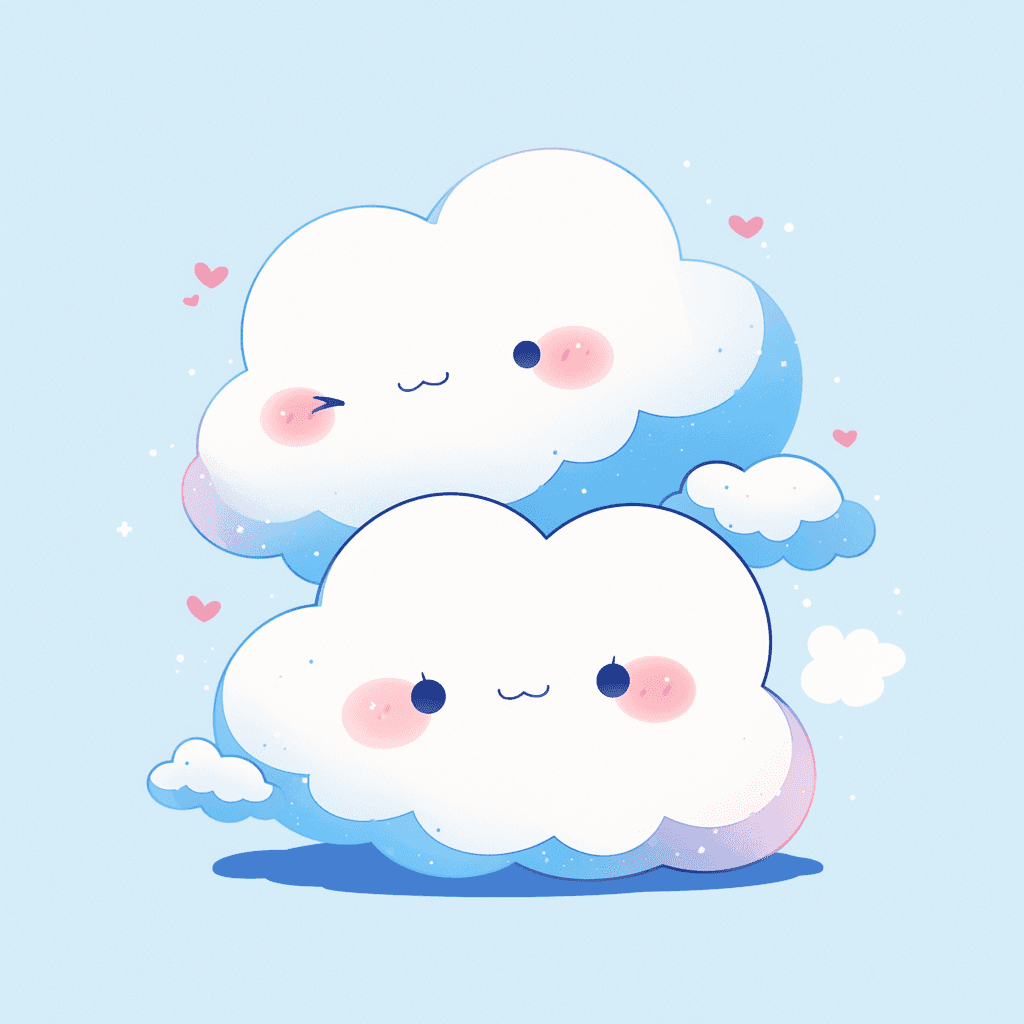 Cartoon Cloud Pop original repeating artwork
