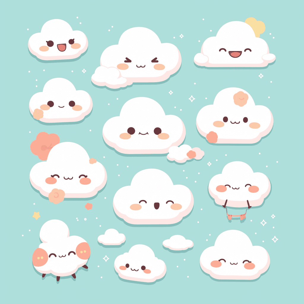 Cartoon Cloud 001 original repeating artwork