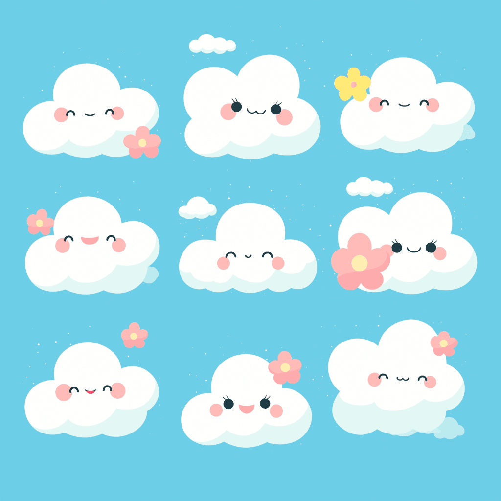 Cartoon Cloud 020 original repeating artwork