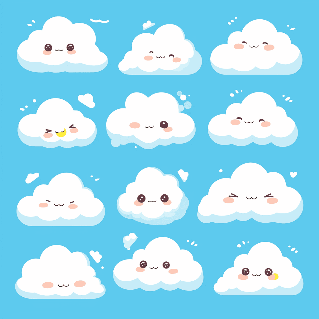 Cartoon Cloud 003 original repeating artwork