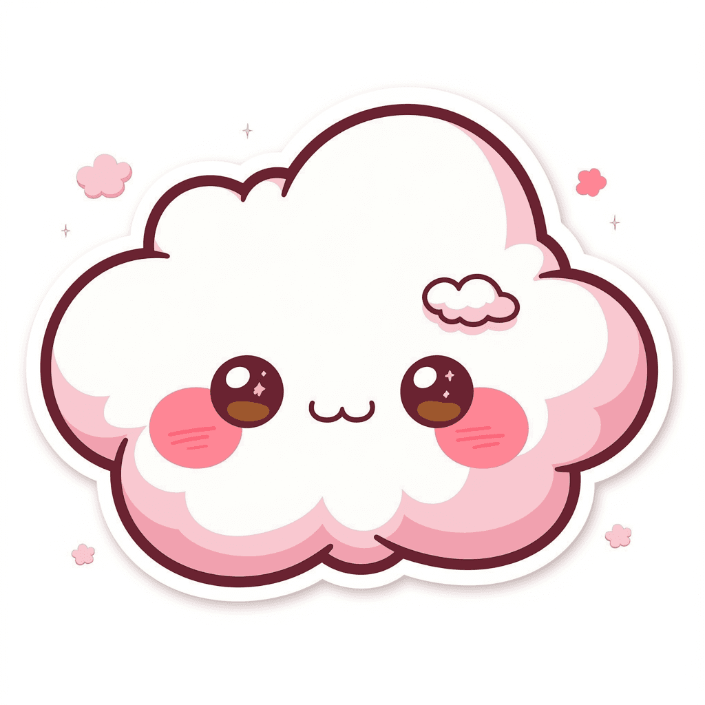 Cartoon Cloud Rush original repeating artwork