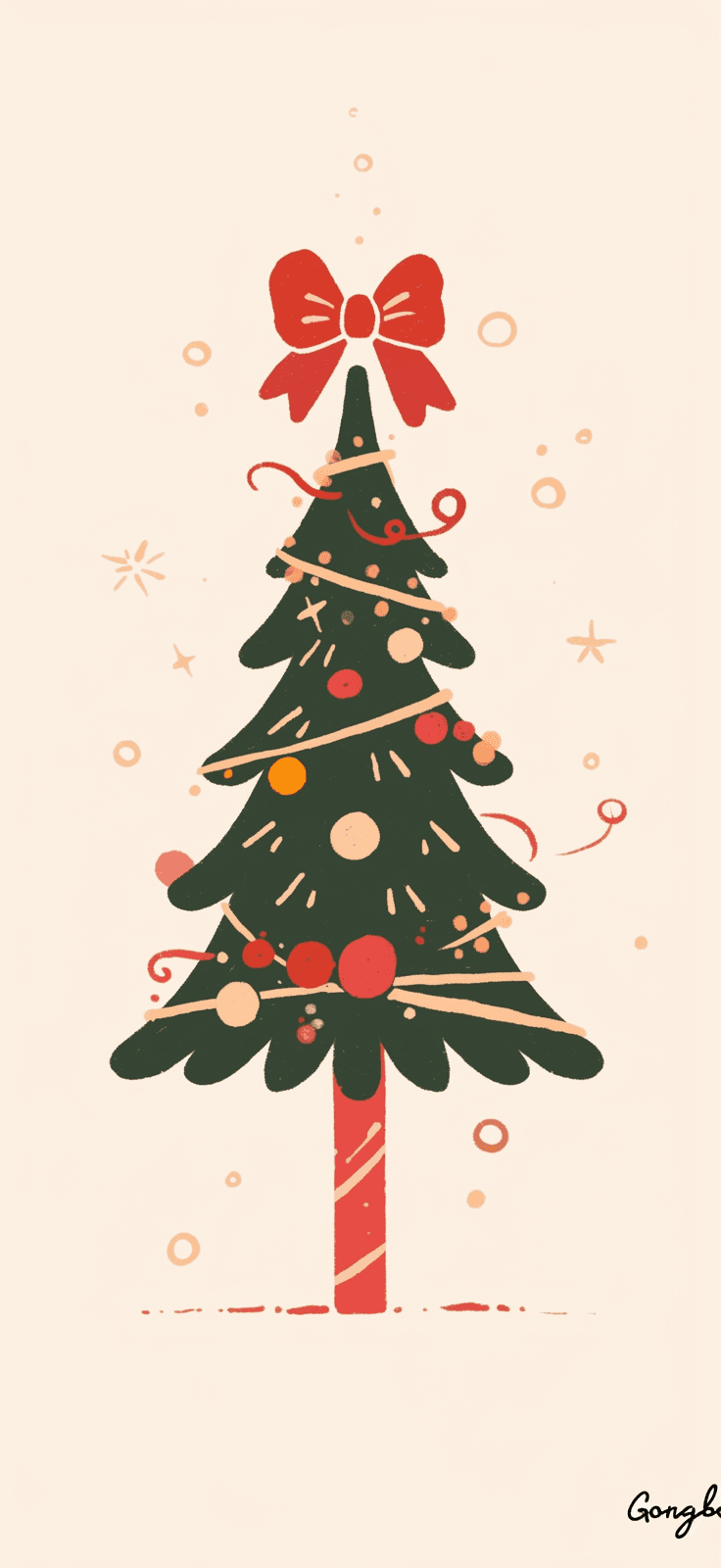Christmas Tree Hue original repeating artwork
