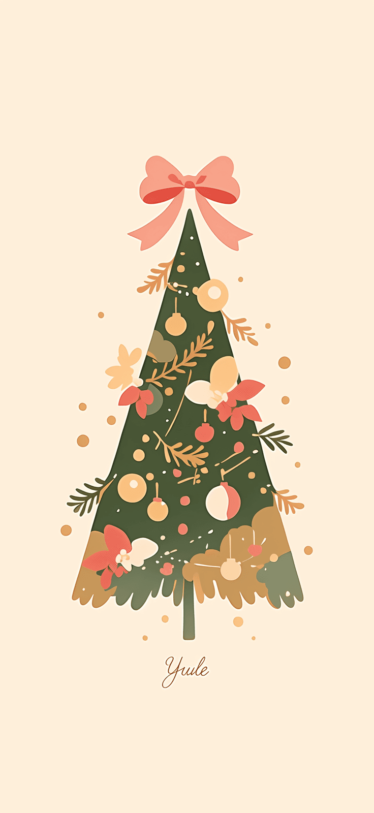 Christmas Tree Dawn original repeating artwork