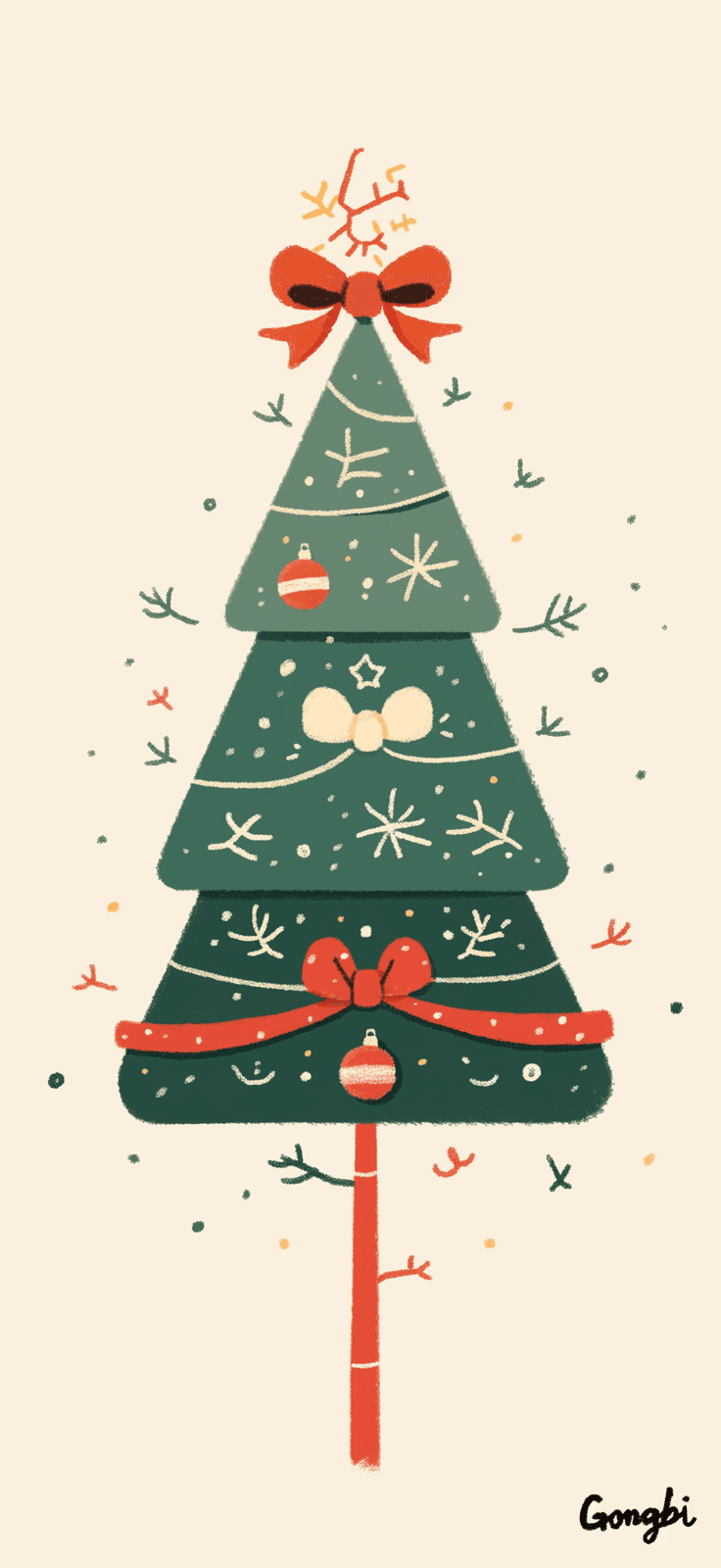 Christmas Tree 395 original repeating artwork
