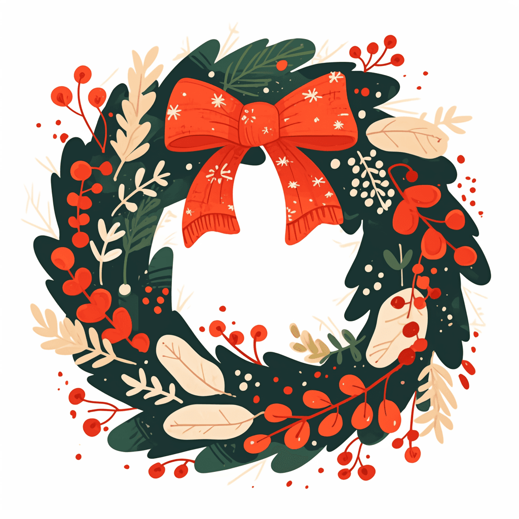 Christmas Wreath 215 original repeating artwork