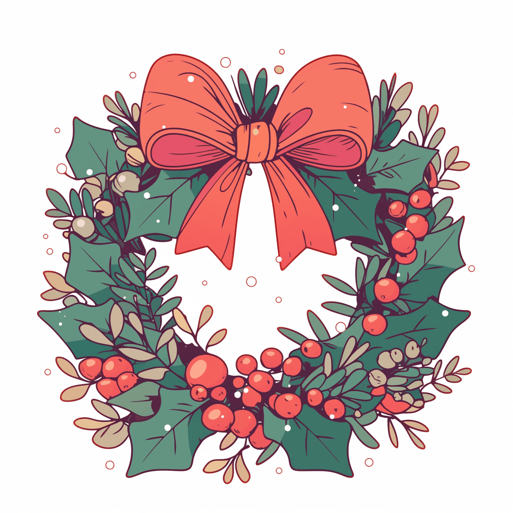 Christmas Wreath 029 original repeating artwork
