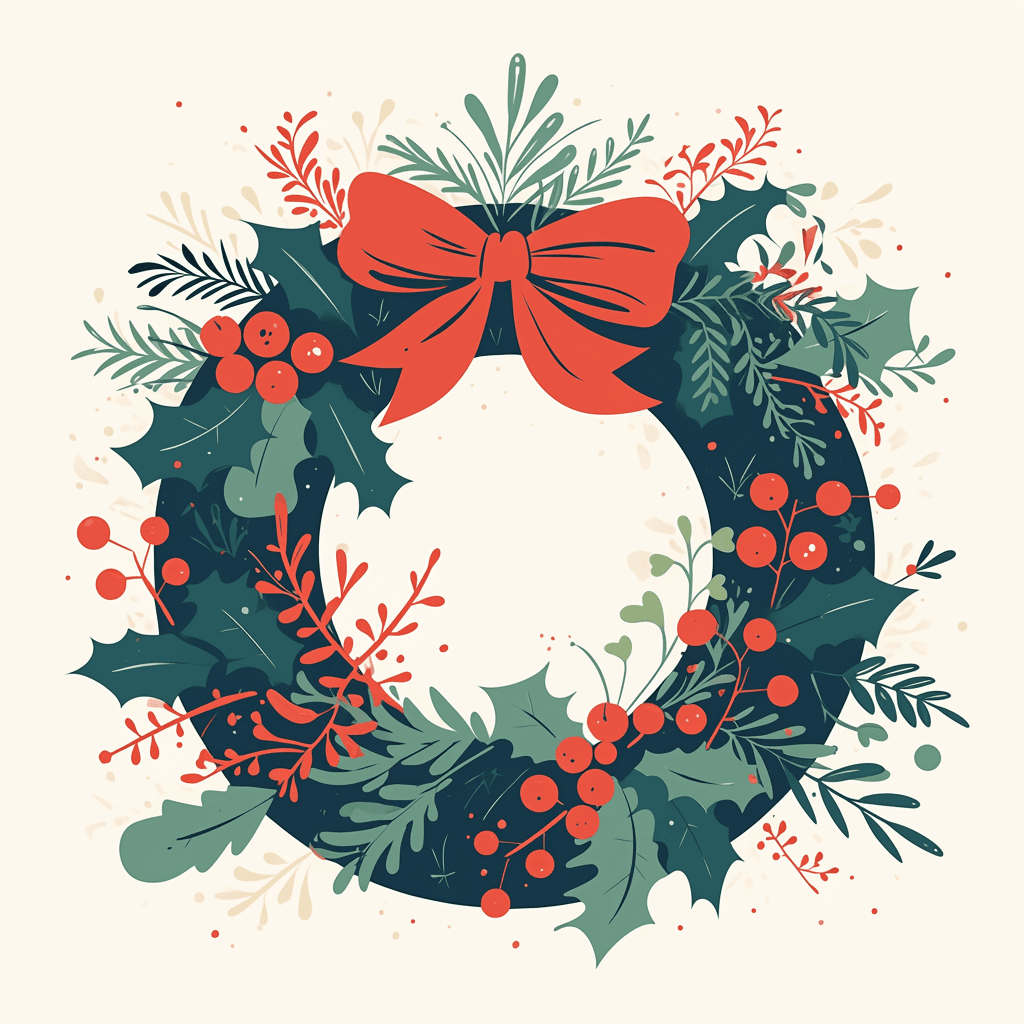 Christmas Wreath 254 original repeating artwork
