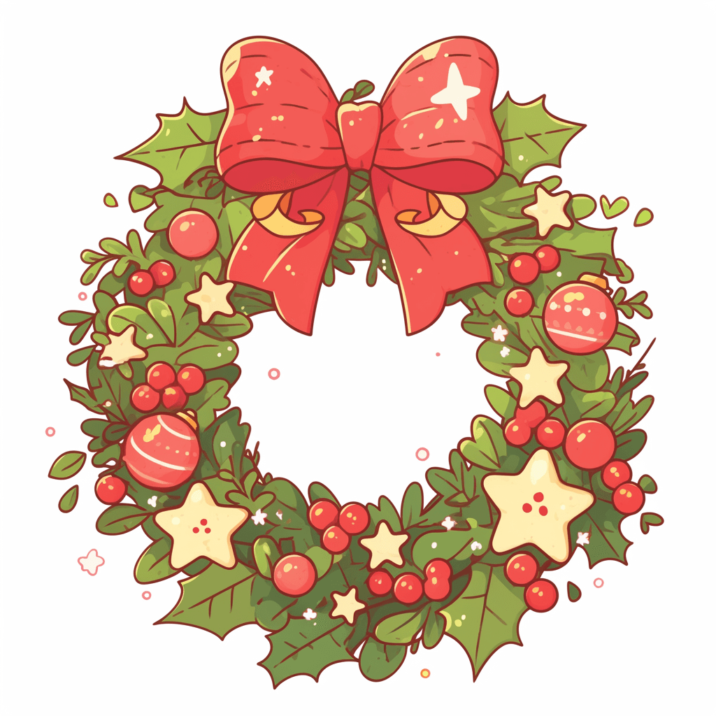 Christmas Wreath Spin original repeating artwork