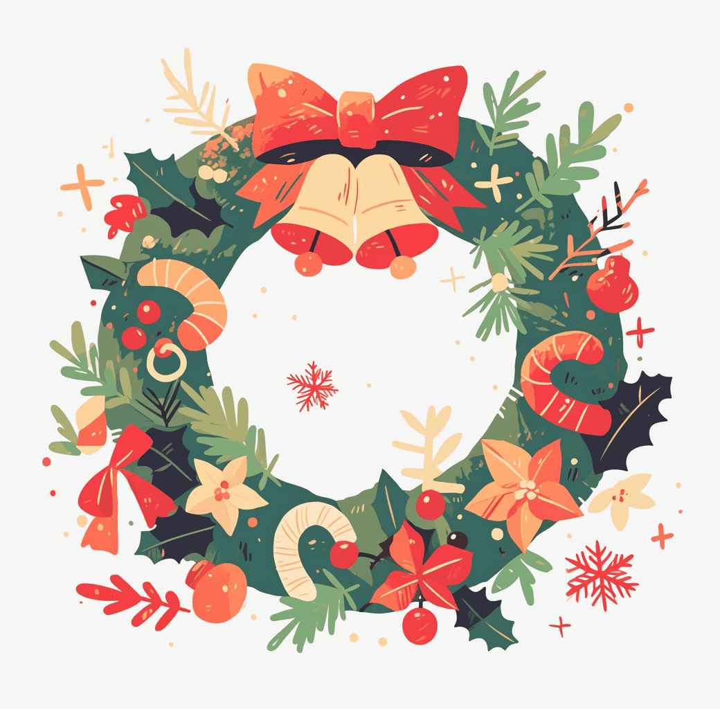 Christmas Wreath Glide original repeating artwork