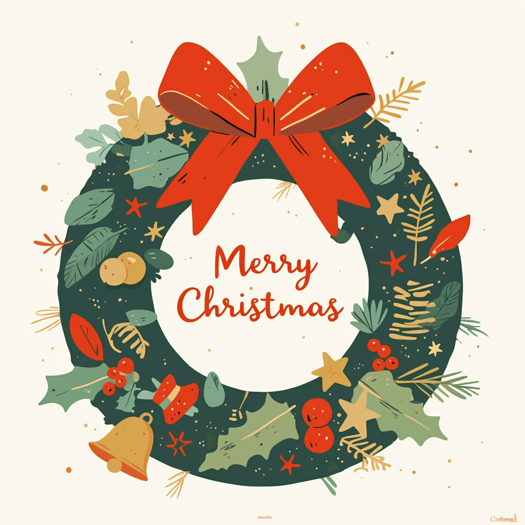 Christmas Wreath 176 original repeating artwork