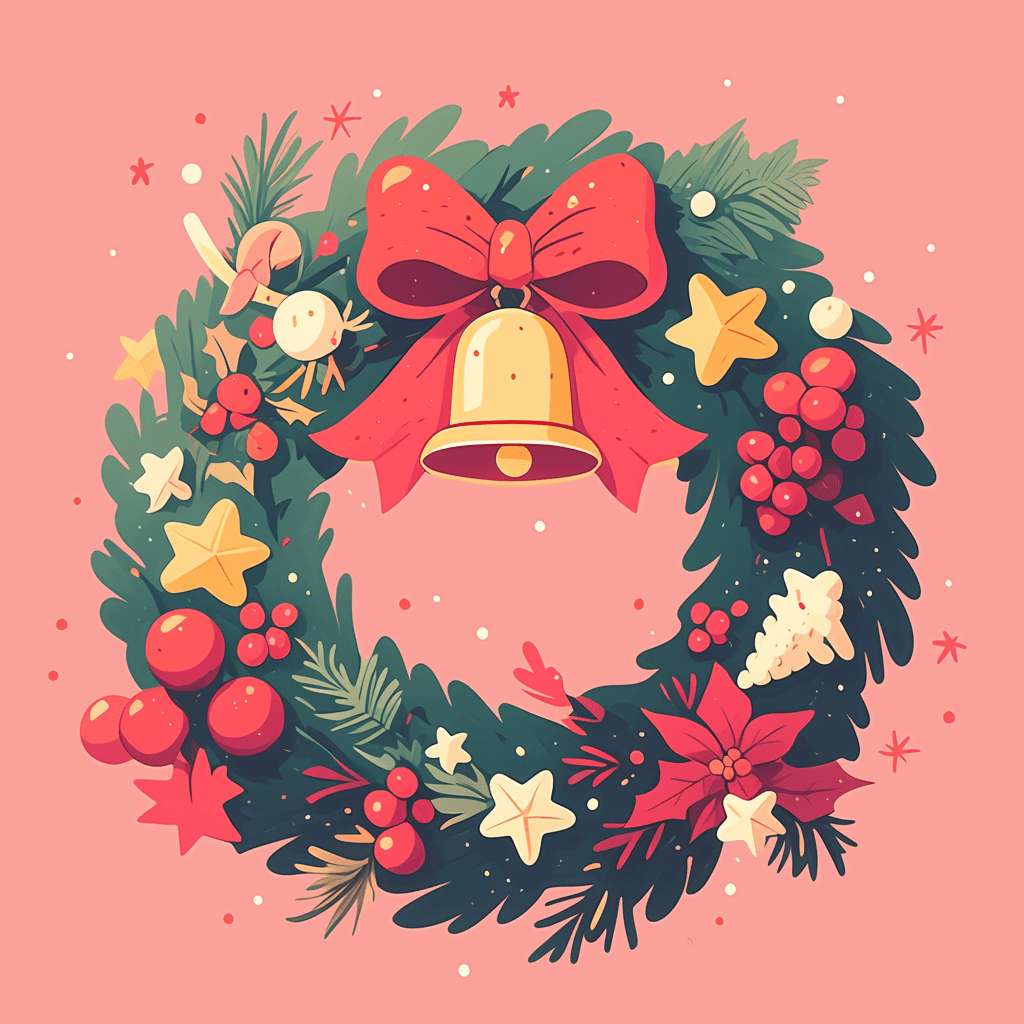Christmas Wreath 214 original repeating artwork