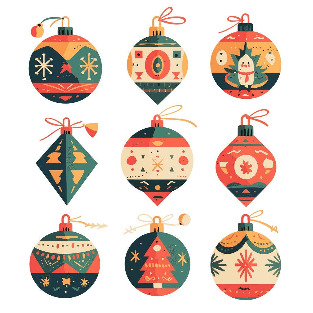 Christmas Ball Buzz original repeating artwork
