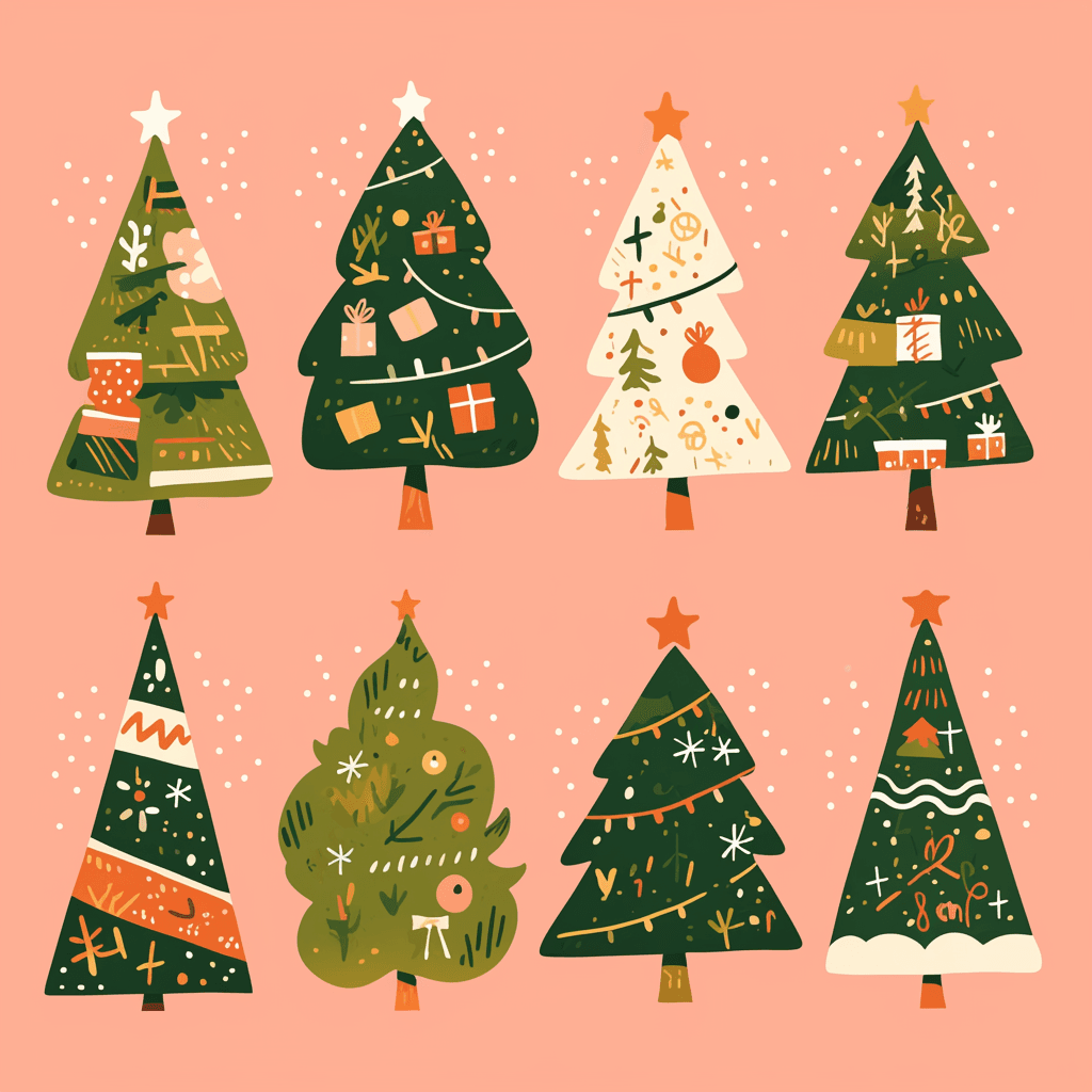 Christmas Tree 082 original repeating artwork