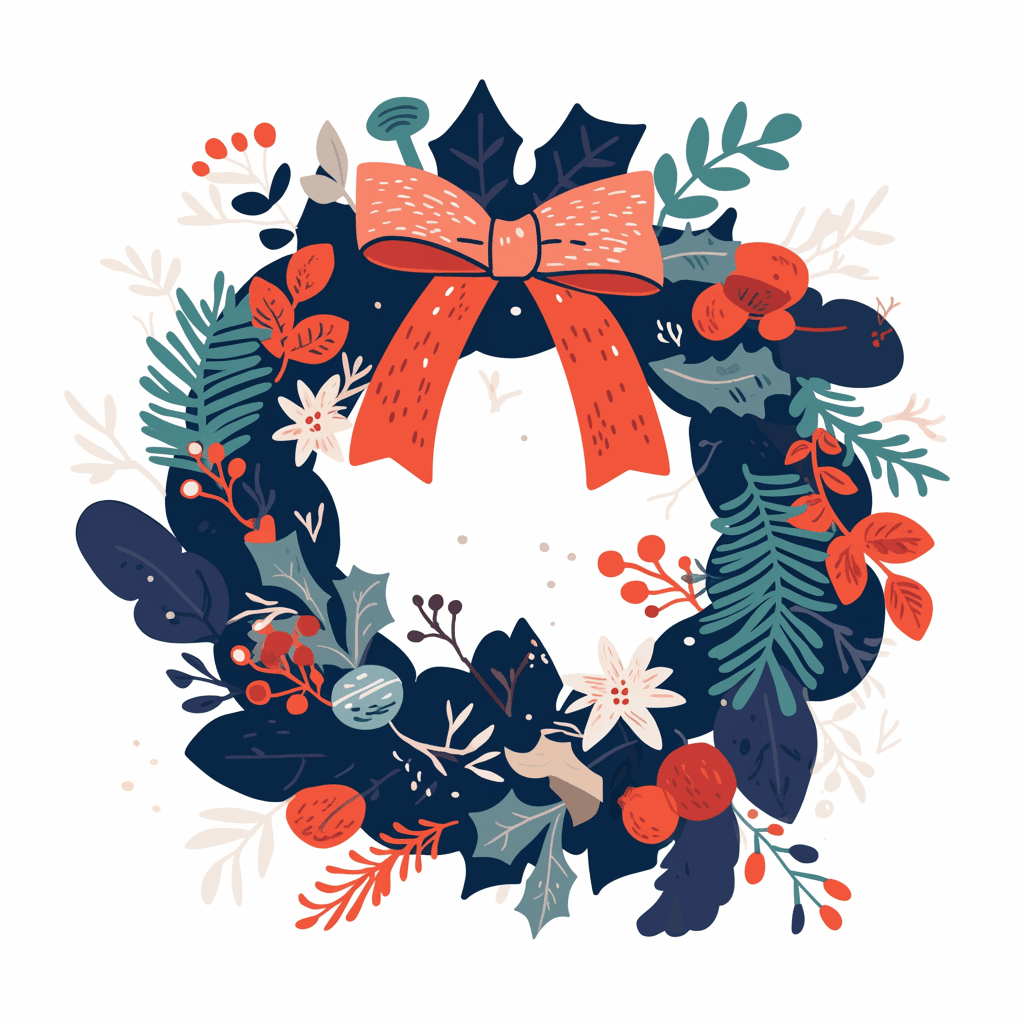 Christmas Wreath 191 original repeating artwork