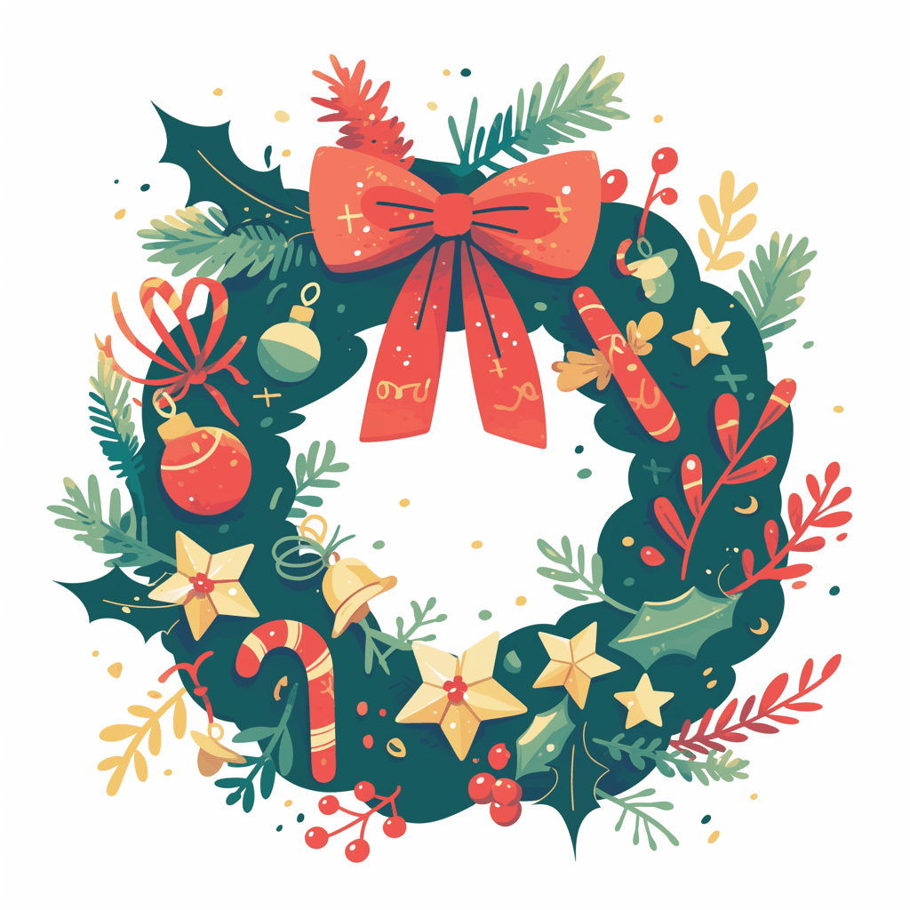 Christmas Wreath 190 original repeating artwork