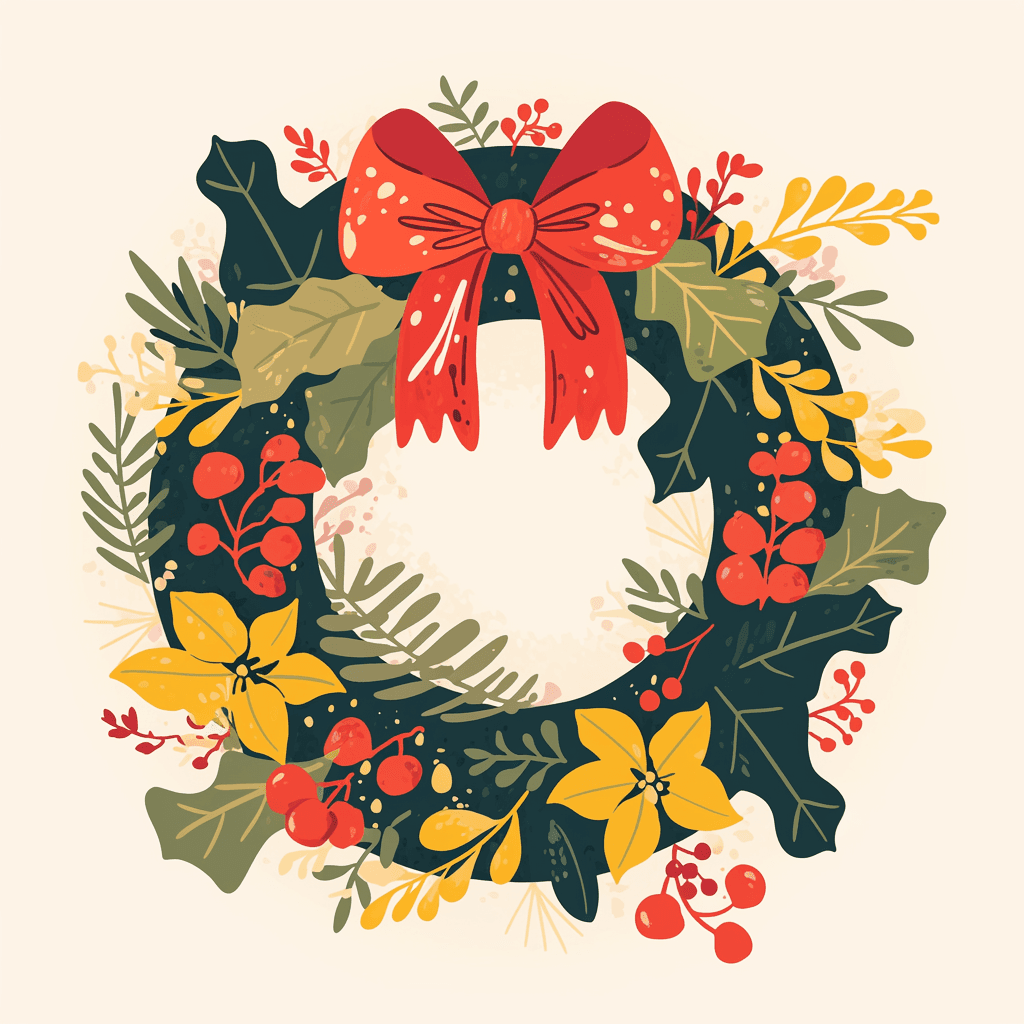 Christmas Wreath 116 original repeating artwork