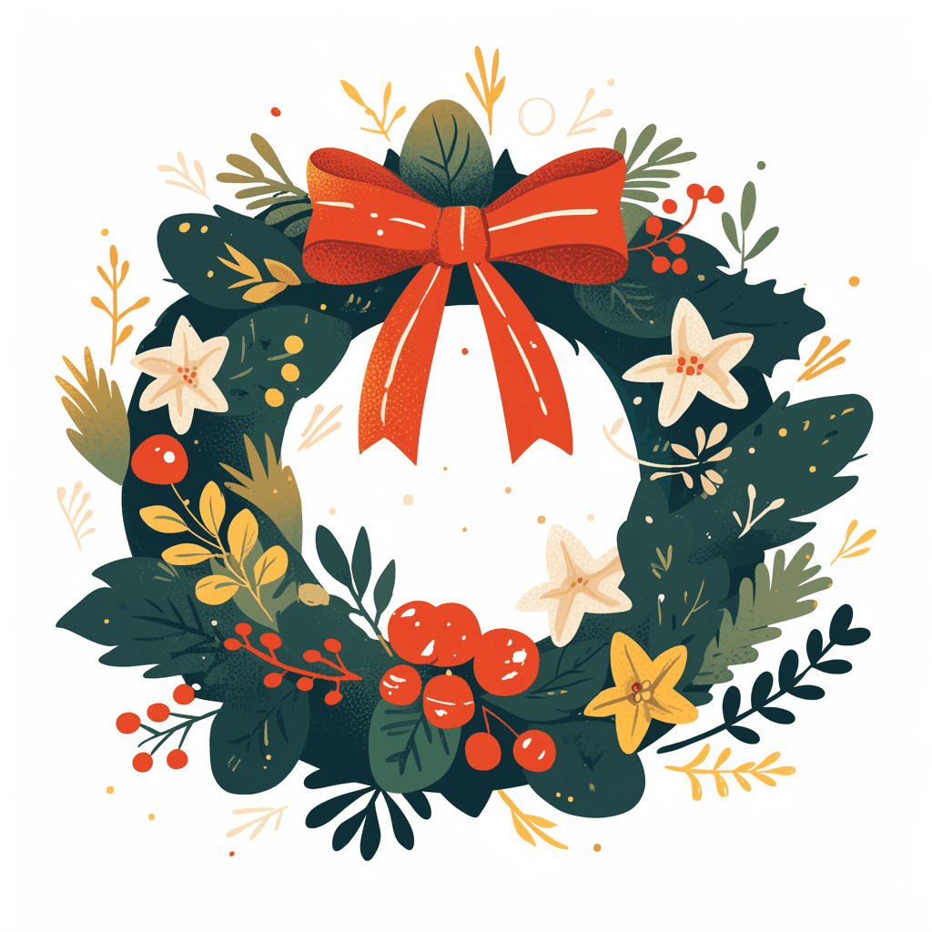 Christmas Wreath 213 original repeating artwork