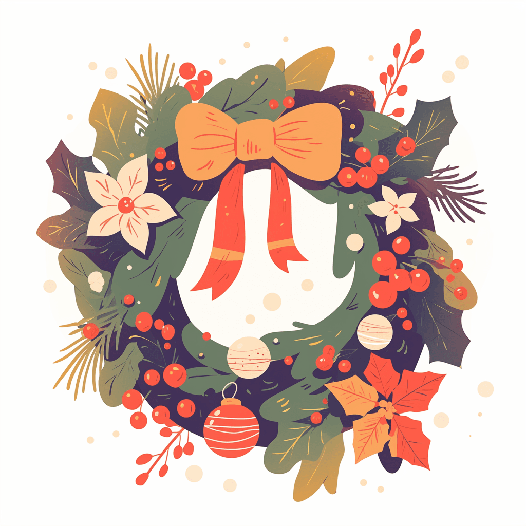 Christmas Wreath 175 original repeating artwork