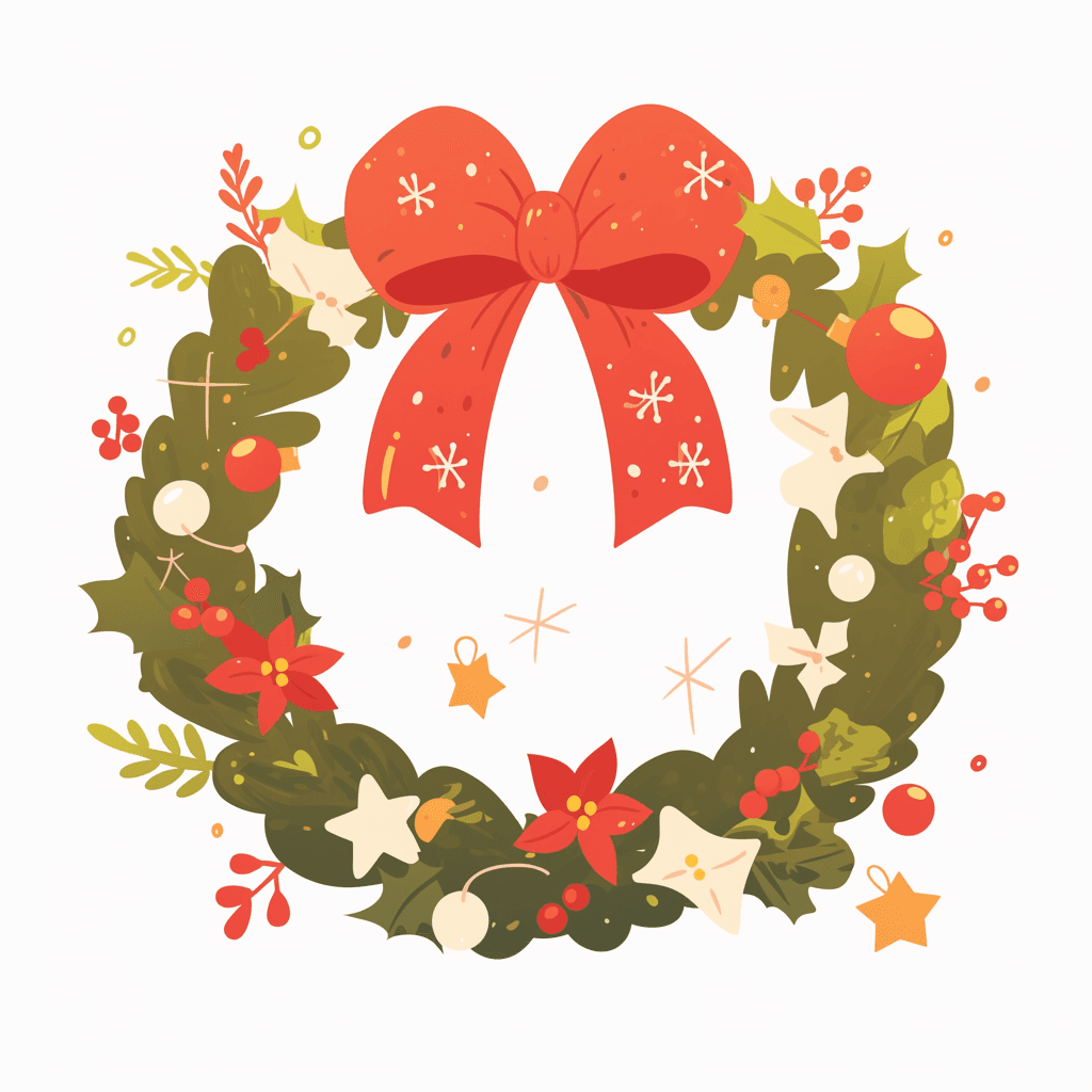 Christmas Wreath 245 original repeating artwork