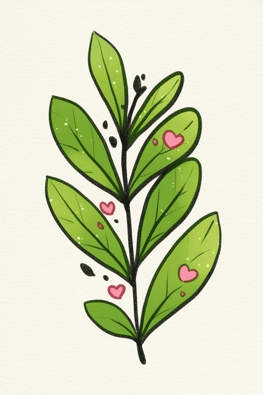 Leaves Slide original repeating artwork