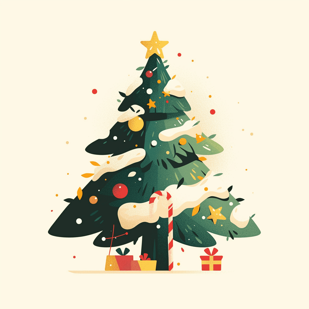 Christmas Tree Starlight original repeating artwork