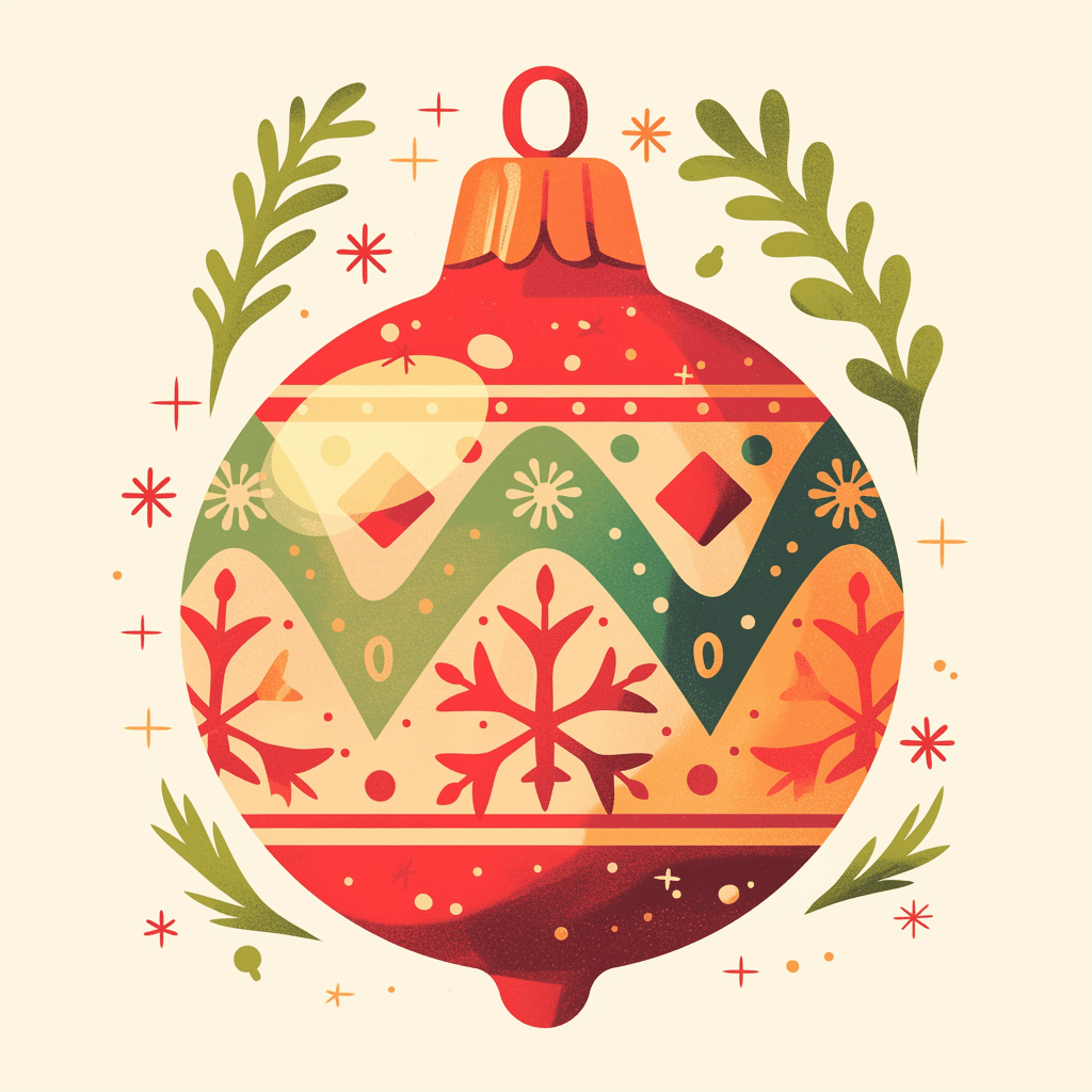Christmas Ball Spring original repeating artwork