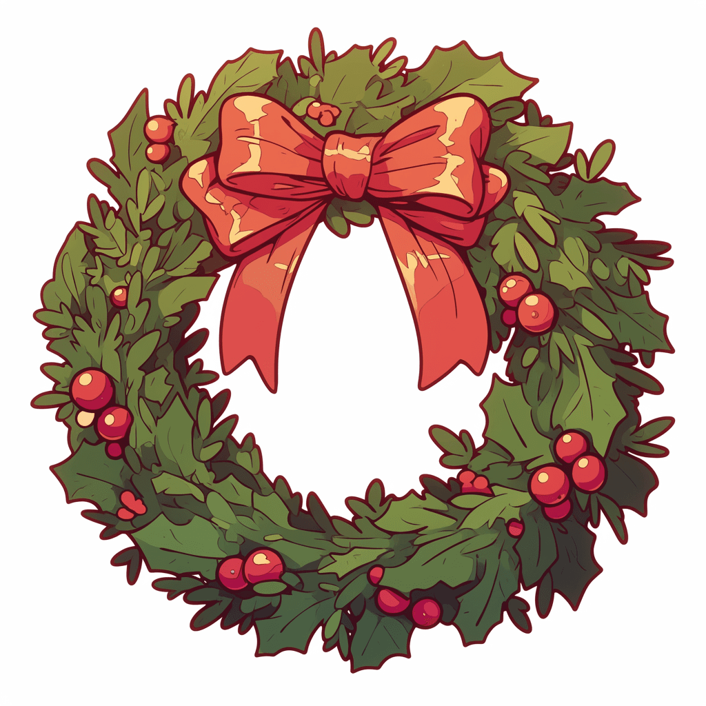 Christmas Wreath Carnival original repeating artwork