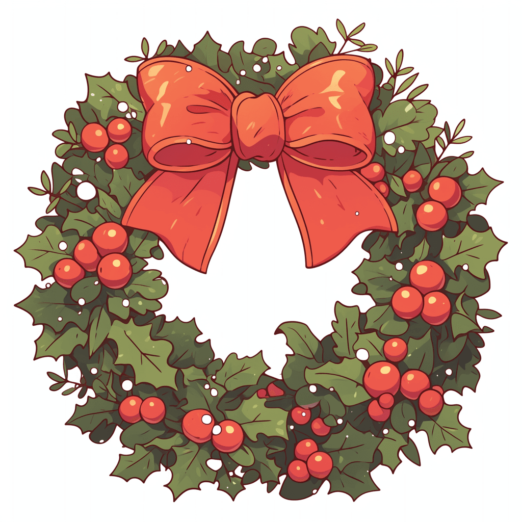 Christmas Wreath Track original repeating artwork