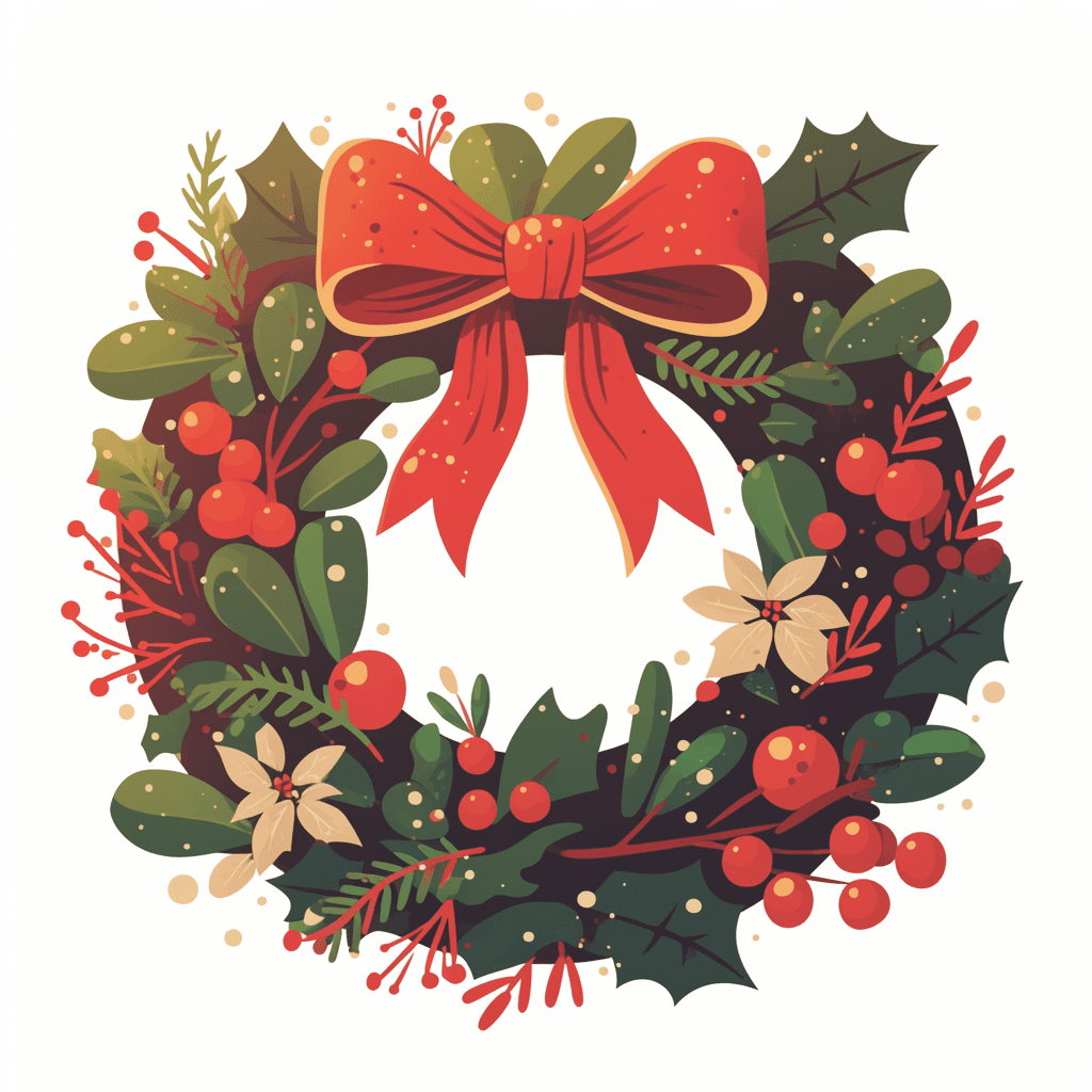 Christmas Wreath 111 original repeating artwork