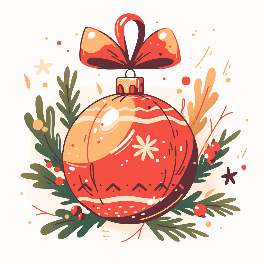Christmas Ball Avenue original repeating artwork