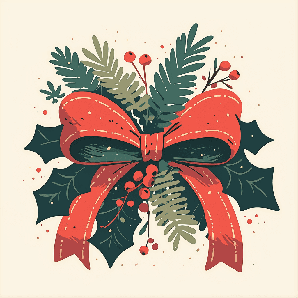 Christmas Bow original repeating artwork