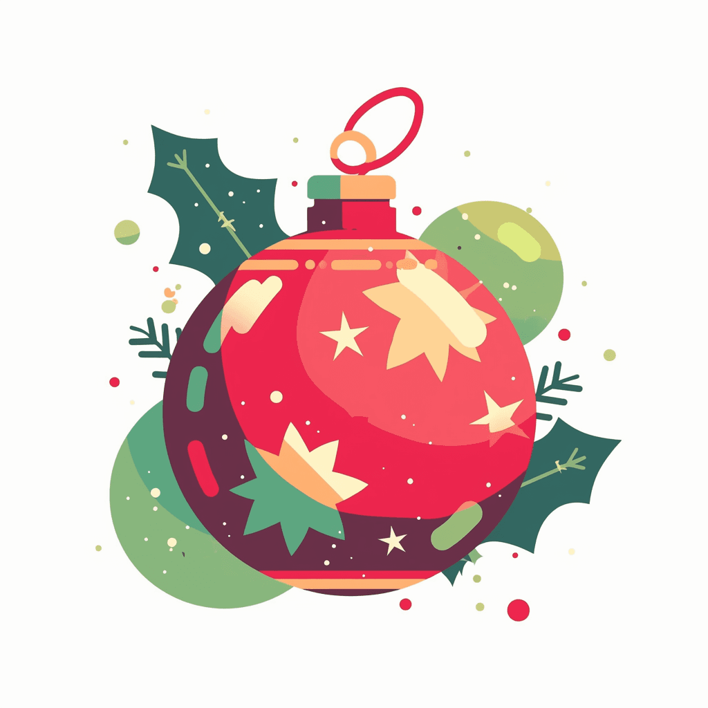 Christmas Ball Print original repeating artwork