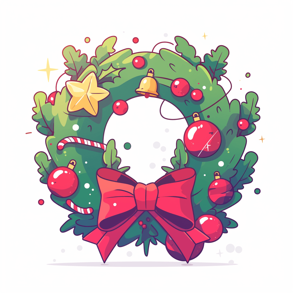 Christmas Wreath Parade original repeating artwork