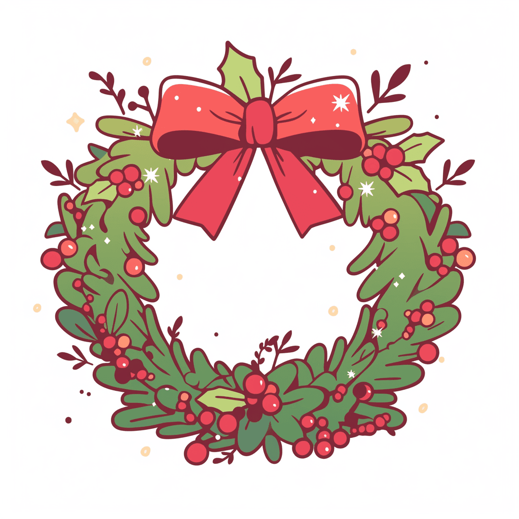 Christmas Wreath 243 original repeating artwork