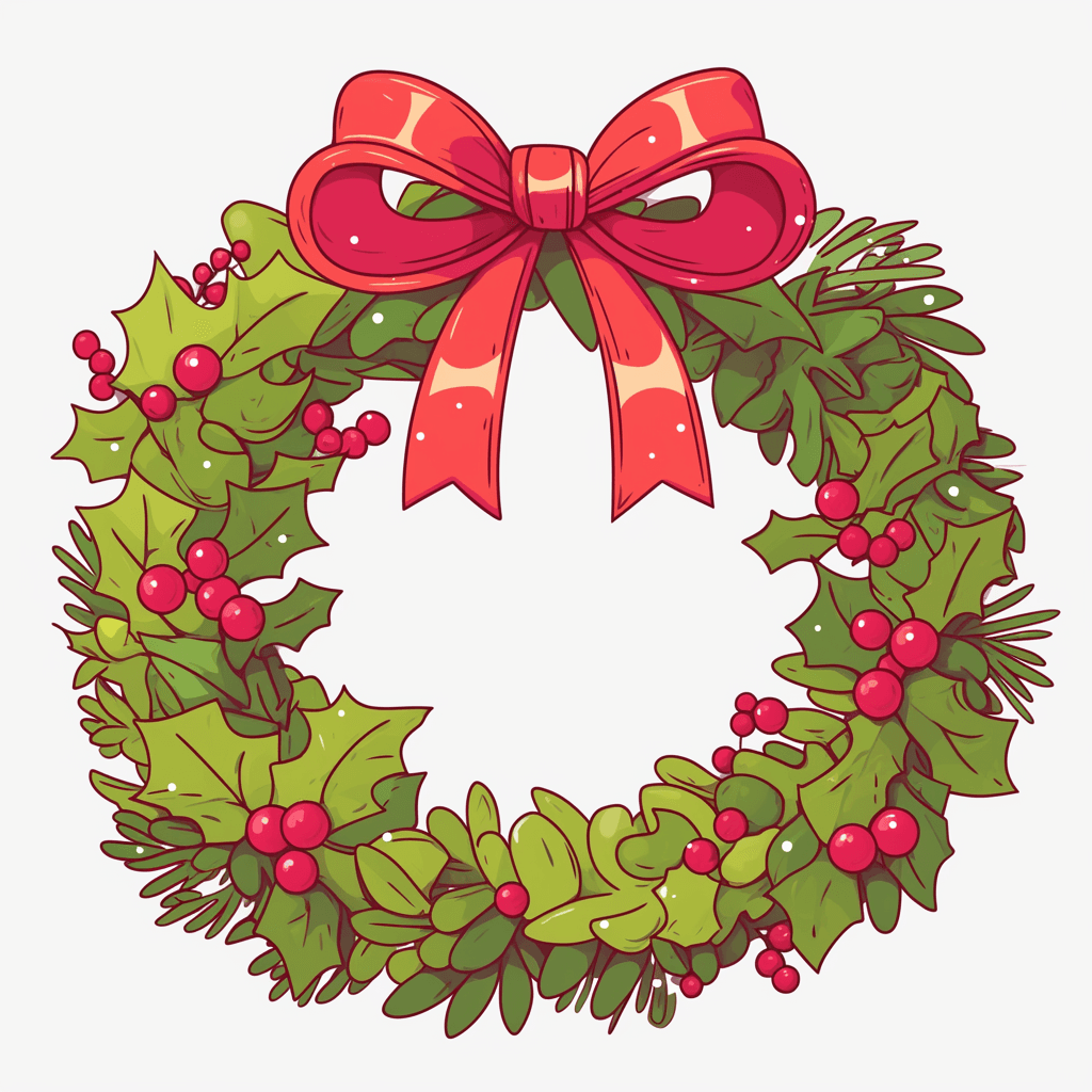 Christmas Wreath Onyx original repeating artwork
