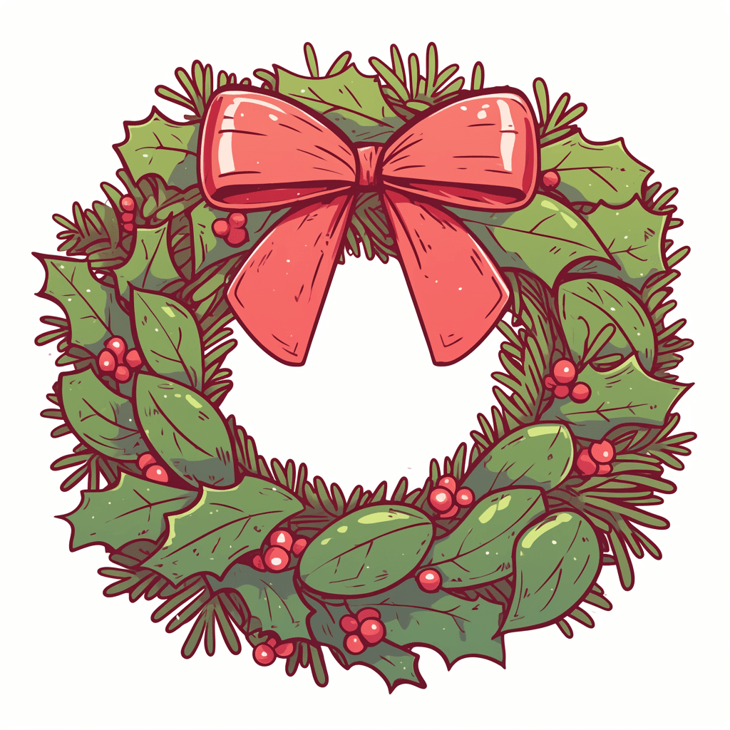 Christmas Wreath Midnight original repeating artwork