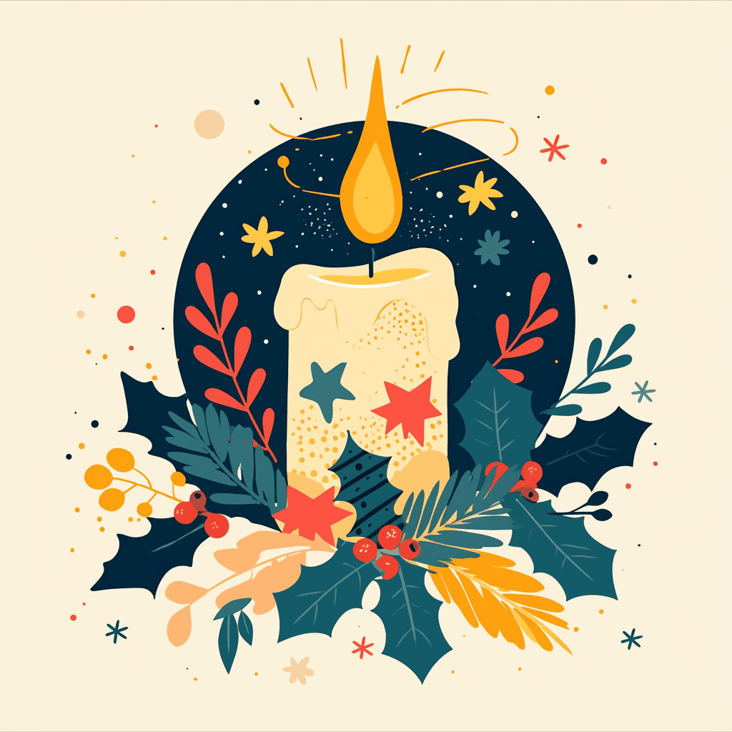 Christmas Sunrise original repeating artwork