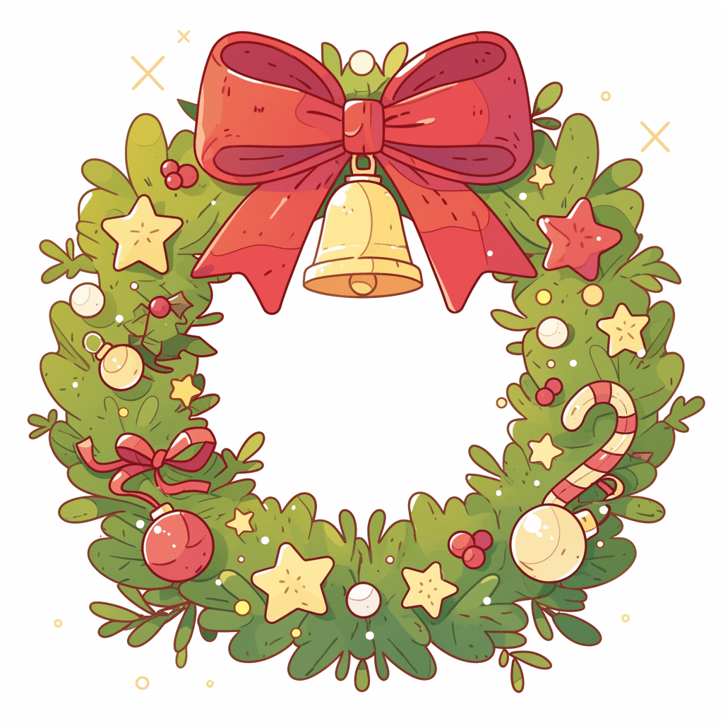 Christmas Wreath 211 original repeating artwork
