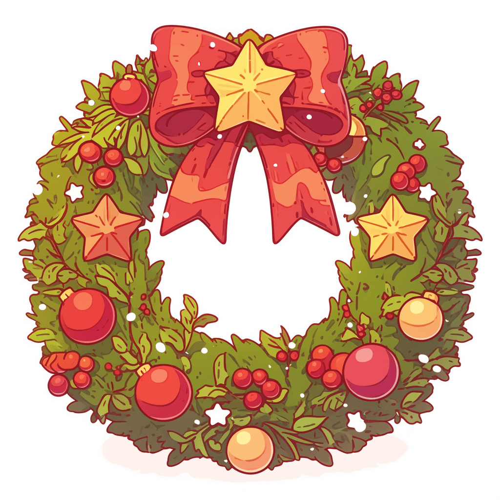 Christmas Wreath Silver original repeating artwork